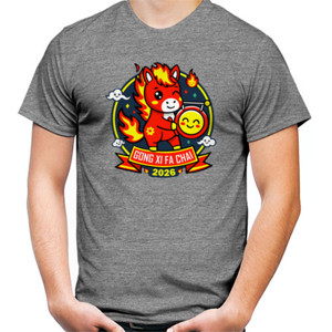 Kaos Gong Xi Fa Chai 2026 – Fire Horse Lucky T-Shirt