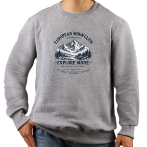 Jaket Sweater Kaos European Mountains – Explore More