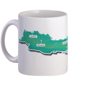 Mug Peta Pulau Jawa