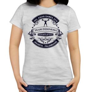 Kaos ASIAN GAMES 2018 - ANGKAT BESI CASSUAL RETRO