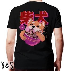 Kaos Shiba Ramen depan belakang