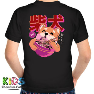 Kaos Shiba Ramen depan belakang