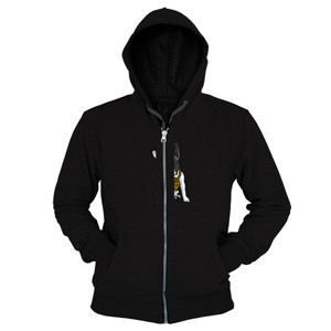 Hoodie Zipper TH6-Black Dog