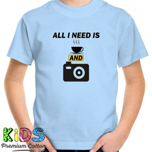 Kaos All i Need is Coffee and Camera