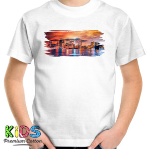 Kaos Pemandangan Kota - Kaos Anak Keren - Desain Elegan