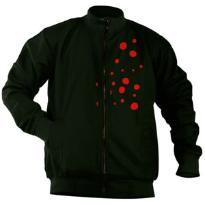 Jaket Bomber Red Dots