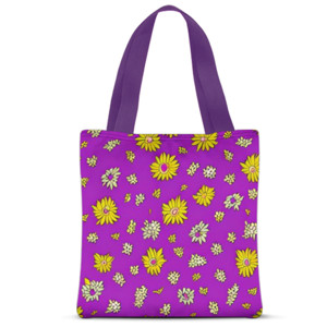 Tas Tote Fullprint Bunga Kuning