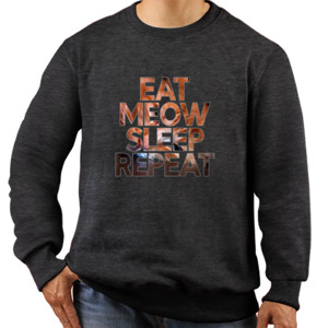 Jaket Sweater Eat Meow Sleep Repeat