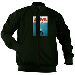 Jaket Bomber Jaws Movie Cover Poster T-Shirt