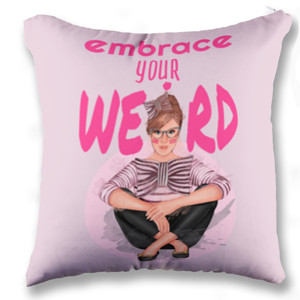 Bantal Embrace Your Weird, pita (2 sisi 2 warna)
