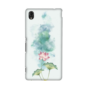 Lukisan Bunga Berwarna Biru Casing HP