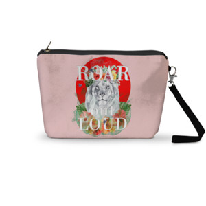 Pouch Trapesium Roar Out Loud, Lion on red moon