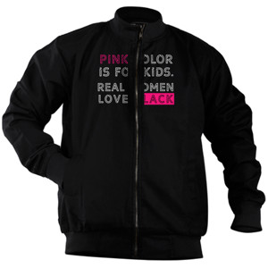 Jaket Bomber Women Love Black