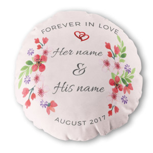 Bantal Bulat Love / Couple/ Wedding