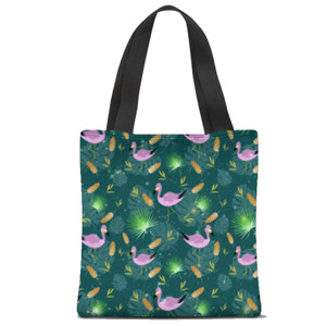 Tas Tote Fullprint Flamingo pattern
