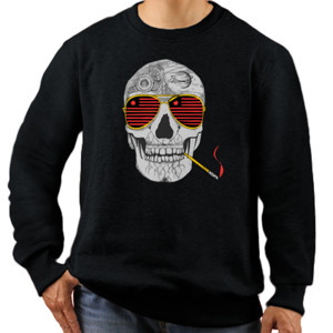 Jaket Sweater Smoker Skull
