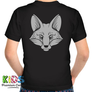 Kaos kepala rubah predator putih