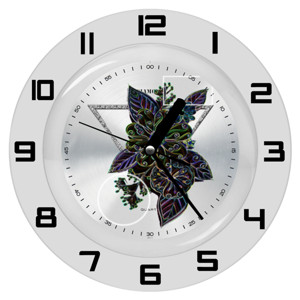 Jam Dinding Jam dinding bunga fullprint