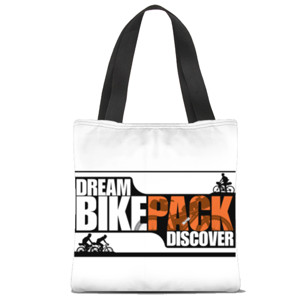 Tas Tote Fullprint Dream Bikepack Discover Orange on Light Color