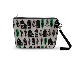 Pouch Trapesium rumah-rumah - dompet pouch