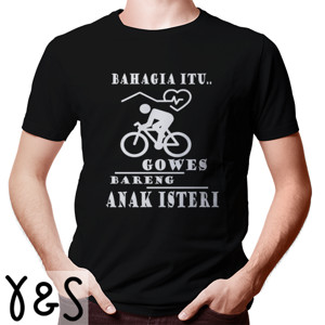 Kaos Kaos Pria Pencinta Sepeda Bahagia Itu Gowes