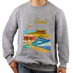 Jaket Sweater Kaos Seoul, Korea Selatan (SB1A1)
