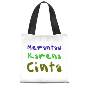 Tas Tote Fullprint Merantau Karena Cinta Tas