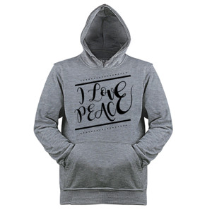 Jaket Hoodie I Love PEACE