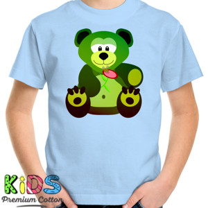 Kaos Cute Green Bear - Kaos Beruang Hijau Keren