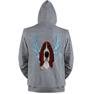 Jaket Hoodie Kaos Angel Basset Hound