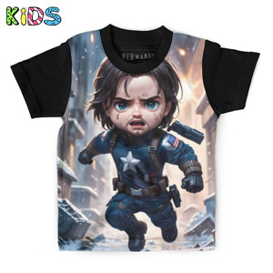 Kaos Anak Full-Print avenger kid bucky