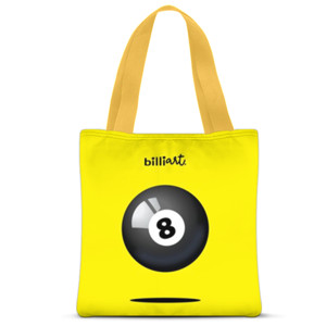 Tas Tote Fullprint tote bag 8 ball-Yellow