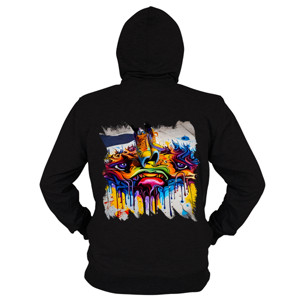 Hoodie Zipper Paint Splash graffiti