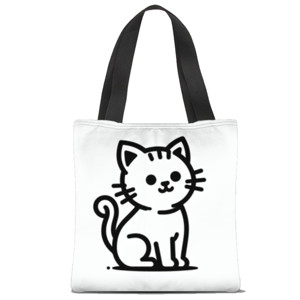 Tas Tote Fullprint Totebag coloring cat