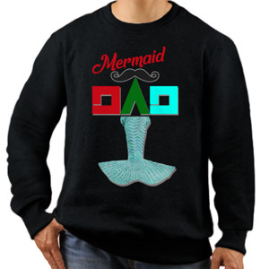 Jaket Sweater Kaos Keren Mermaid Dad T-Shirt-Quotes (Distroanid)