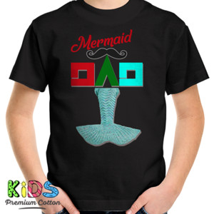 Kaos Kaos Keren Mermaid Dad T-Shirt-Quotes (Distroanid)