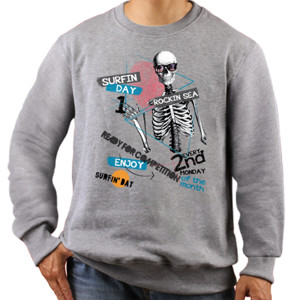 Jaket Sweater Surfin Skull Day