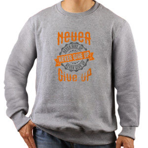 Jaket Sweater Never Give Up