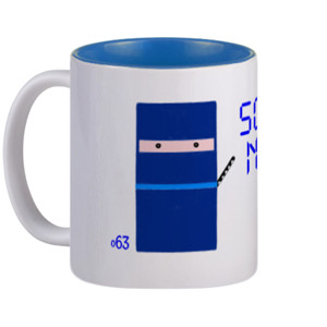 Mug Mug Square Ninja Blue