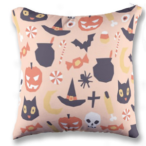 Bantal Geometric Halloween Pattern