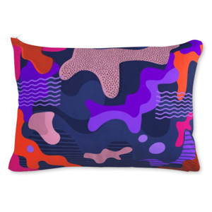 Bantal Abstract Patterns Pink Orange Blue