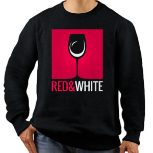 Jaket Sweater Red & White - Wine 