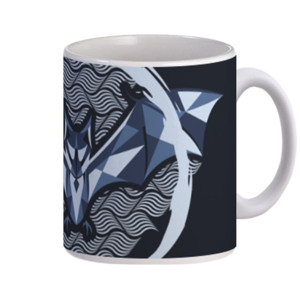 Mug Abstract Geometric Night Bat