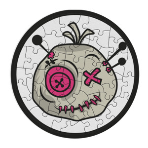 Puzzle Puzzle Karton Bulat Voodoo Token
