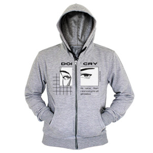 Hoodie Zipper Wearthememo T-Shirt Dont Cry