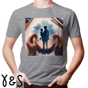 Kaos Lukisan ayah dan anak
