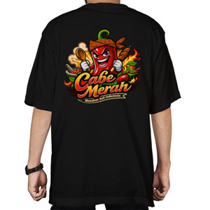Kaos Oversize Kaos Cabai Pedas Nusantara
