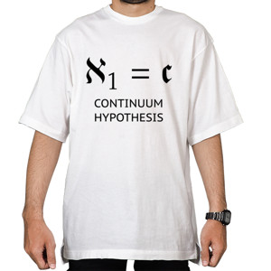 Kaos Oversize Continuum Hypothesis Putih Oversize - Pria