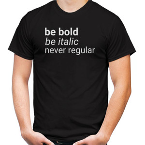 Kaos be bold be italic never regular