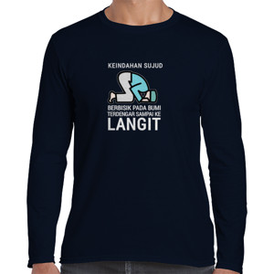 Kaos kaos custom lengan panjang gambar tulisan
